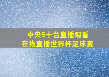 中央5十台直播观看 在线直播世界杯足球赛